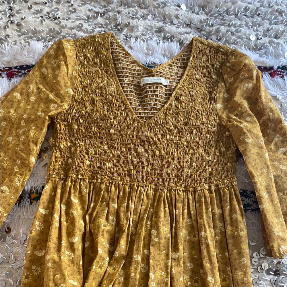 Christy Dawn Yellow Floral Dress